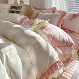 Cifeeo-spring comforter sets Kawaii Princess Korean Bedding Set