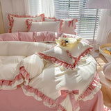 Cifeeo-spring comforter sets Kawaii Princess Korean Bedding Set