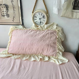 Cifeeo-spring comforter sets Kawaii Princess Seersucker Ruffled Bedding Set