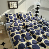 Cifeeo-spring comforter sets Blue Large Polka Dot Bedding Set