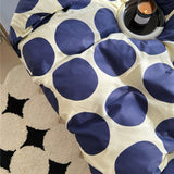 Cifeeo-spring comforter sets Blue Large Polka Dot Bedding Set