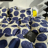 Cifeeo-spring comforter sets Blue Large Polka Dot Bedding Set