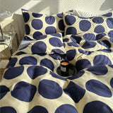 Cifeeo-spring comforter sets Blue Large Polka Dot Bedding Set