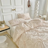 Cifeeo-spring comforter sets Ruffle Flower Duvet Cover Set