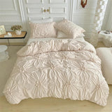 Cifeeo-spring comforter sets Ruffle Flower Duvet Cover Set