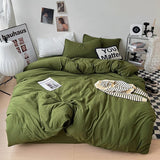 Cifeeo-spring comforter sets Crumpled Solid Color Sheets Bedding Set