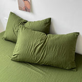 Cifeeo-spring comforter sets Crumpled Solid Color Sheets Bedding Set