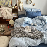 Cifeeo-spring comforter sets Ocean Themed Blue Tones Cotton Bedding Set