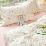 Cifeeo-spring comforter sets Pale Pink Floral Print Bedding Set