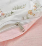 Cifeeo-spring comforter sets Pale Pink Floral Print Bedding Set