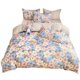 Cifeeo-spring comforter sets Pastel Brown Flowers Bedding Set