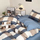 Cifeeo-spring comforter sets Large Plaid Print Bedding Set