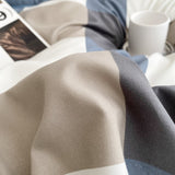 Cifeeo-spring comforter sets Large Plaid Print Bedding Set