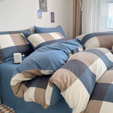 Cifeeo-spring comforter sets Large Plaid Print Bedding Set