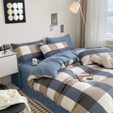 Cifeeo-spring comforter sets Large Plaid Print Bedding Set