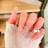 24pcs False press-on nails with a pattern Peach heart wear finished tablet nail art  removable Manicure beautiful false nails