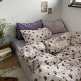 Cifeeo-spring comforter sets Purple Grape Vine Vintage Aesthetic Bedding Set