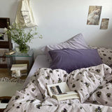 Cifeeo-spring comforter sets Purple Grape Vine Vintage Aesthetic Bedding Set