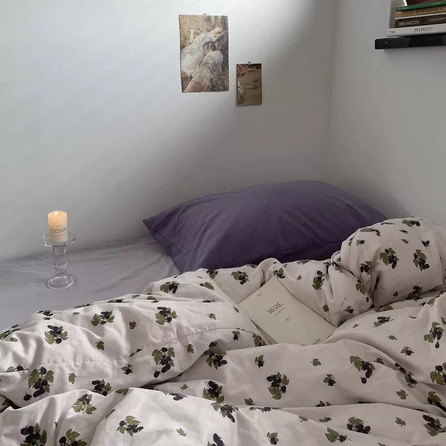 Cifeeo-spring comforter sets Purple Grape Vine Vintage Aesthetic Bedding Set