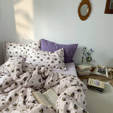 Cifeeo-spring comforter sets Purple Grape Vine Vintage Aesthetic Bedding Set