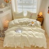 Cifeeo-spring comforter sets Ruffle Lace Bedding Set