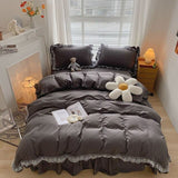 Cifeeo-spring comforter sets Ruffle Lace Bedding Set