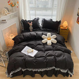 Cifeeo-spring comforter sets Ruffle Lace Bedding Set