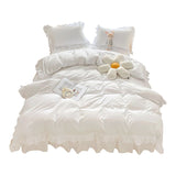 Cifeeo-spring comforter sets Ruffle Lace Bedding Set