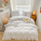 Cifeeo-spring comforter sets Ruffle Lace Bedding Set