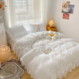 Cifeeo-spring comforter sets Ruffle Lace Bedding Set