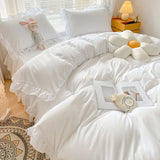 Cifeeo-spring comforter sets Ruffle Lace Bedding Set