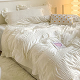 Cifeeo-spring comforter sets Ruffled Seersucker Cute Bedding Set