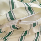 Cifeeo-spring comforter sets Minimalist Green Striped Sage Bedding Set