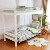 Cifeeo-spring comforter sets Sage Green Plaid Dorm Bedding Set