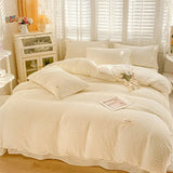 Cifeeo-spring comforter sets Seersucker Fabric Bedding Set