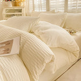 Cifeeo-spring comforter sets Seersucker Fabric Bedding Set