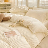 Cifeeo-spring comforter sets Seersucker Fabric Bedding Set