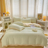 Cifeeo-spring comforter sets Seersucker Fabric Bedding Set