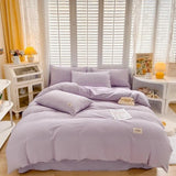 Cifeeo-spring comforter sets Seersucker Fabric Bedding Set