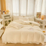 Cifeeo-spring comforter sets Seersucker Fabric Bedding Set