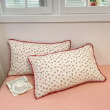Cifeeo-spring comforter sets Stitched Edge Red Cherries Bedding Set