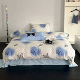 Cifeeo-spring comforter sets Vintage Butterflies Y2K Aesthetic Bedding Set