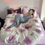 Cifeeo-spring comforter sets Vintage Butterflies Y2K Aesthetic Bedding Set