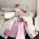 Cifeeo-spring comforter sets Vintage Butterflies Y2K Aesthetic Bedding Set