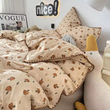 Cifeeo-spring comforter sets Vintage Forest Mushrooms Fall Bedding Set