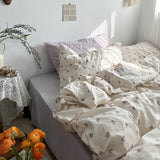 Cifeeo-spring comforter sets Vintage Grandmacore Floral Print Bedding Set