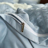 Cifeeo-spring comforter sets Waffle Striped Duvet Cover Bedding Set