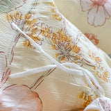 Cifeeo-spring comforter sets Watercolor Flowers Print Textured Bedding Set