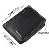 Cifeeo-MTCYGOOD 1pc Men's Short Multi-Card Slots Three-fold Zipper Coin Pocket Wallet Fashion Thin Card Bag Give Gifts To Men On Valentine's Day