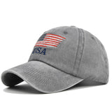 Cifeeo-Classic Vintage Baseball Hats for Men with American Flag Patch Breathable Mesh Caps